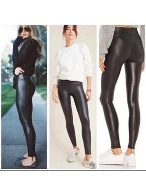 SPANX Faux Leather Leggings Black Size XL